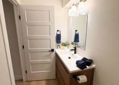 Castle at Swan Lake Chalet bathroom with sink
