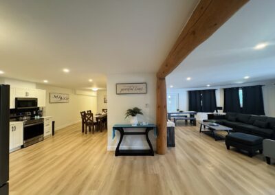 Castle at Swan Lake Chalet family room open concept