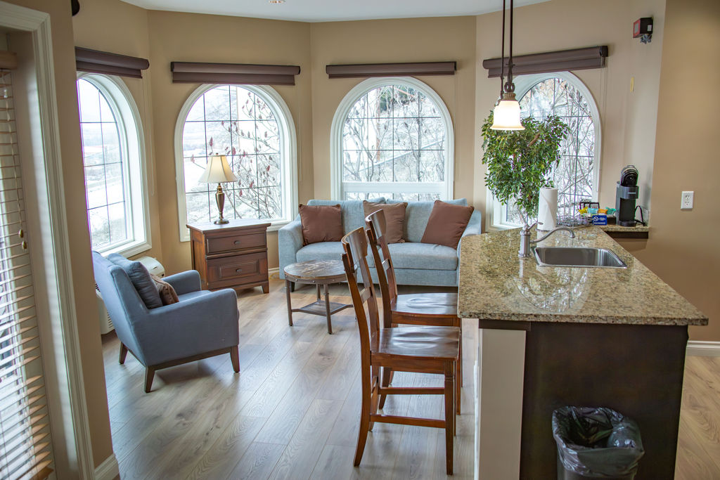 Castle-at-Swan-Lake-Family-Suite-living-room-kitchen-island Family Suite - Living room with kitchen island